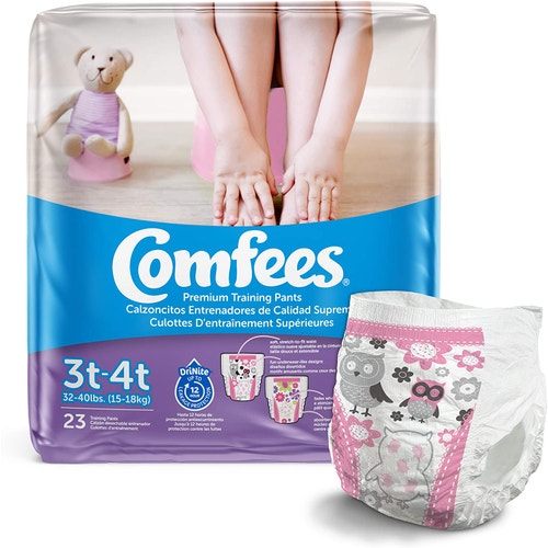 Comfees Training Pants for Girls - 3T - 4T