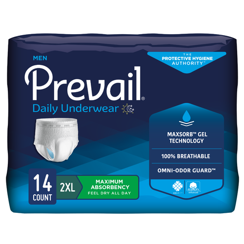 Prevail Daily Underwear for Men - Maximum Absorbency