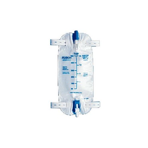 Teleflex Premium Catheter Leg Bag with Straps and Flip Valve 16.9oz.